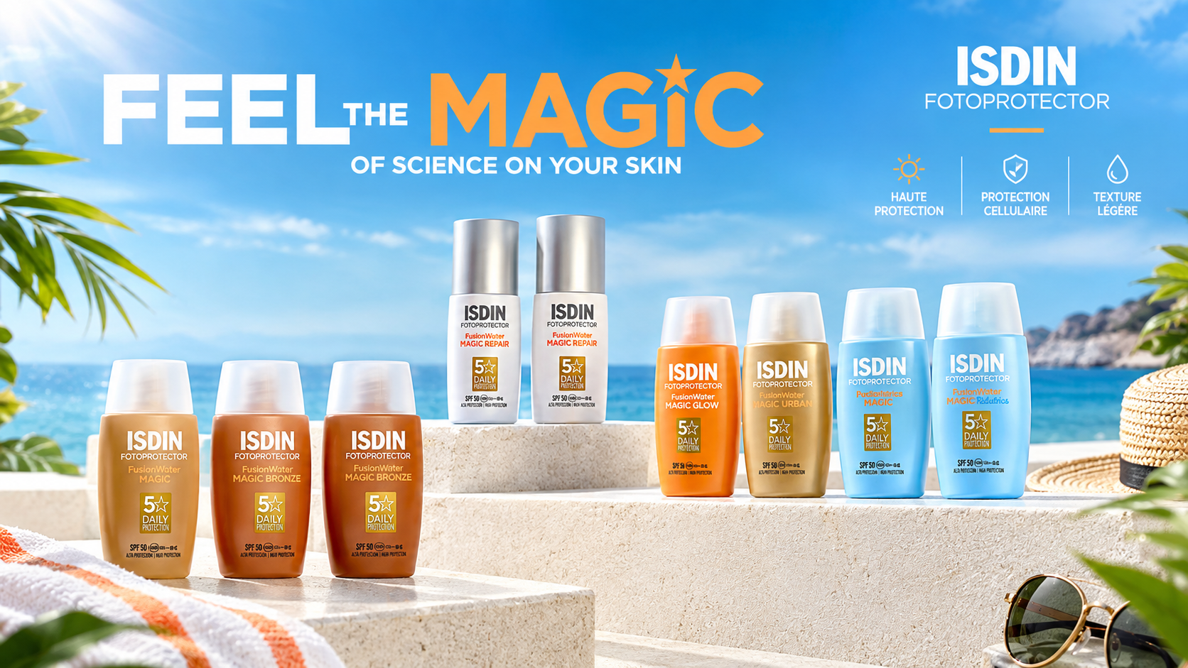 Gamme solaire ISDIN Fotoprotector – Feel the Magic of Science on Your Skin