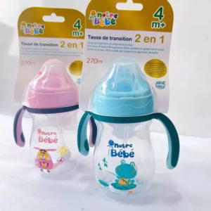 NOTRE BEBE TASSE TRAN 2EN1 BEC SOUPLE 4M+270ML